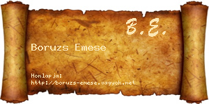 Boruzs Emese névjegykártya