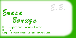 emese boruzs business card